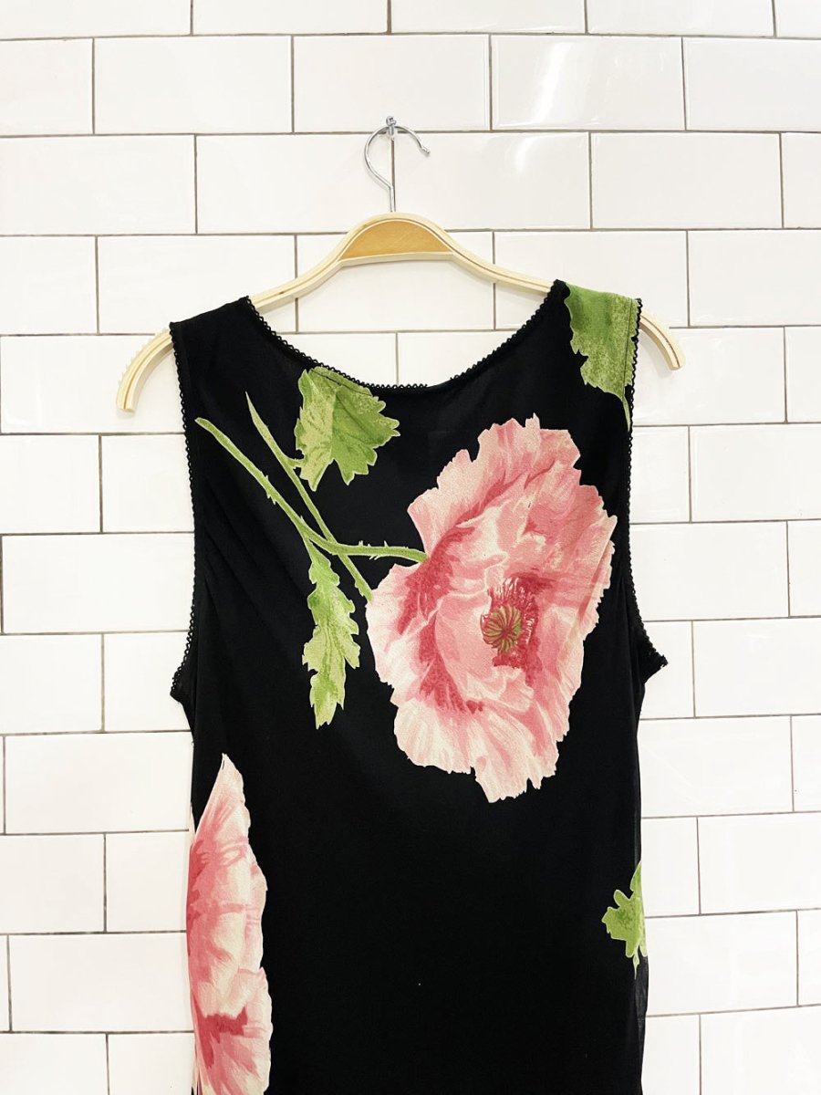 vintage 00s jessica floral chiffon maxi dress - good market thrift store