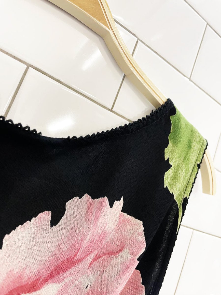 vintage 00s jessica floral chiffon maxi dress - good market thrift store