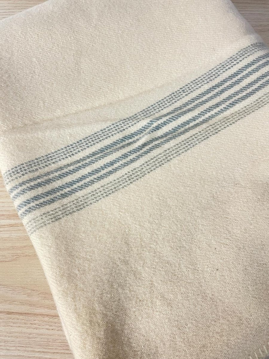 vintage blanket stripe wool blanket - good market thrift store