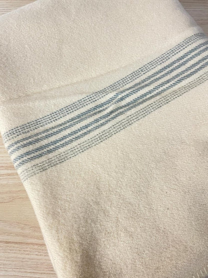 vintage blanket stripe wool blanket - good market thrift store