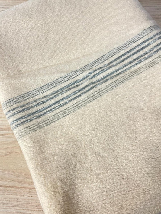vintage blanket stripe wool blanket - good market thrift store