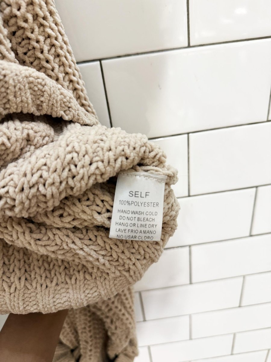 easel LA oversized chenille chunky knit sweater - good market thrift store