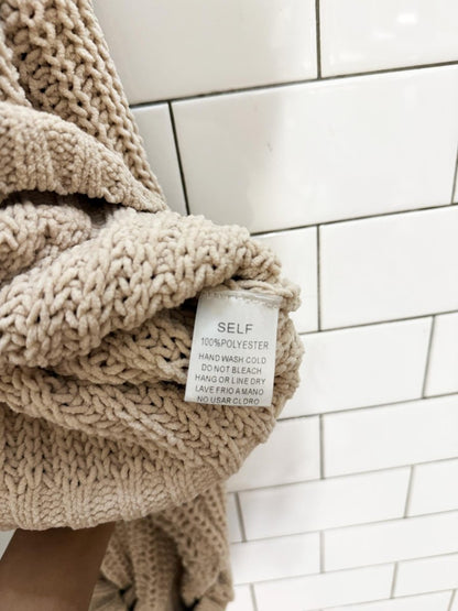 easel LA oversized chenille chunky knit sweater - good market thrift store