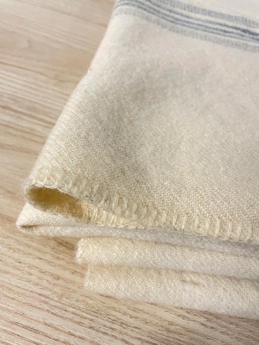 vintage blanket stripe wool blanket - good market thrift store