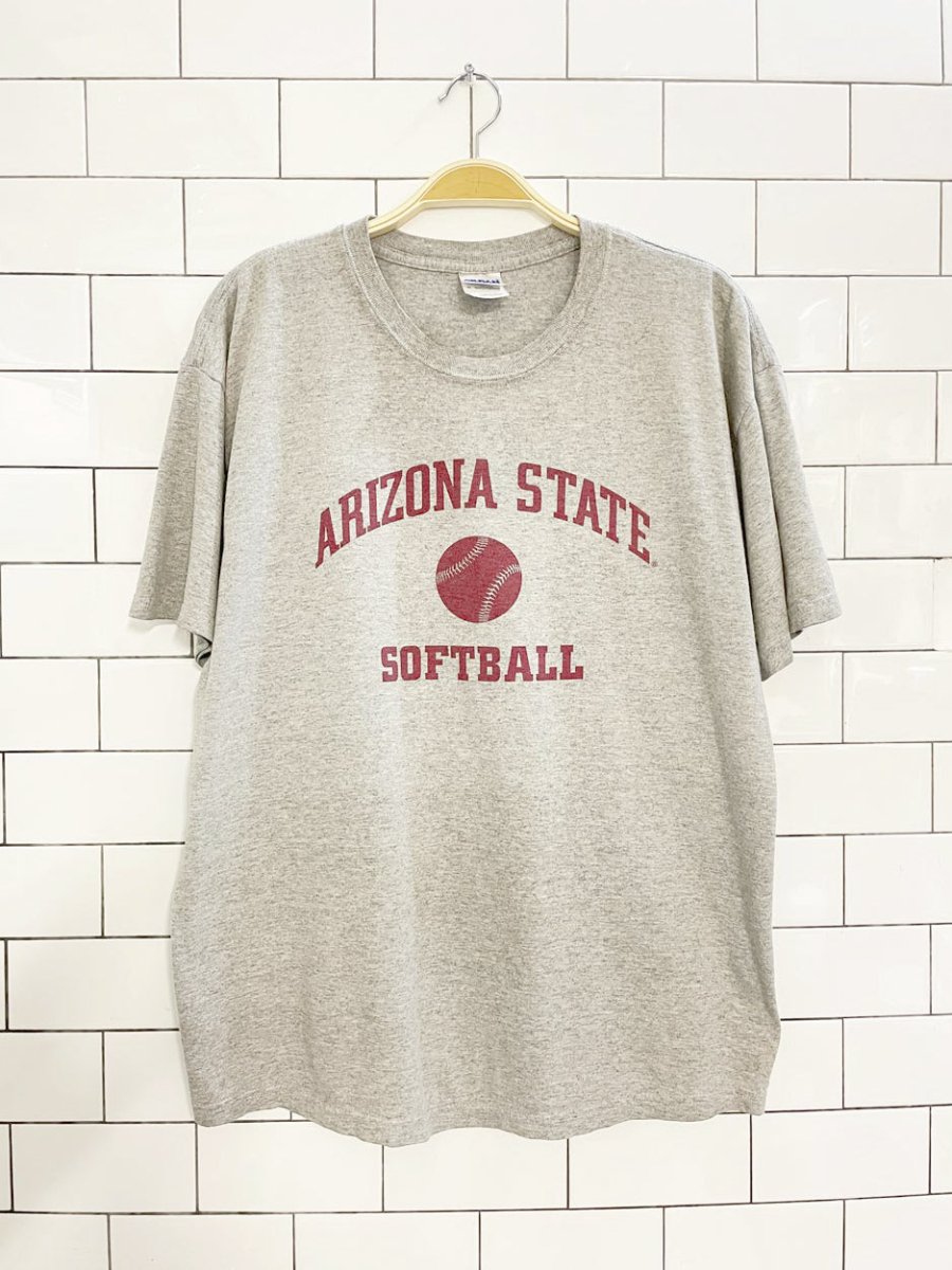 vinage 00s arizona state softball collegiate tee - good market thrift store