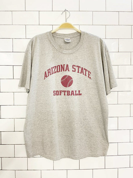 vinage 00s arizona state softball collegiate tee - good market thrift store