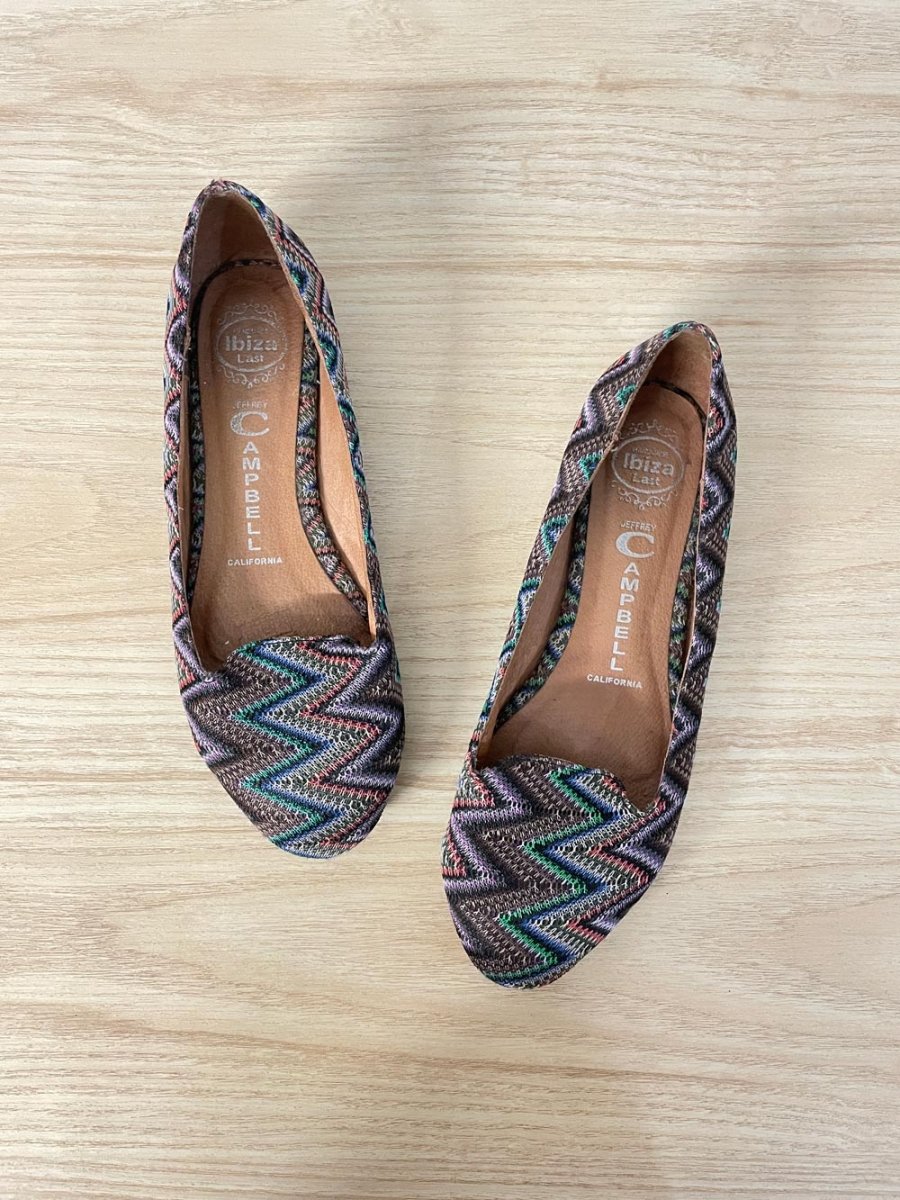 jeffrey campbell woven flats - good market thrift store