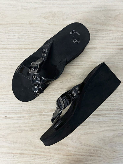 vintage 00s harley davidson foam wedge slides - good market thrift store