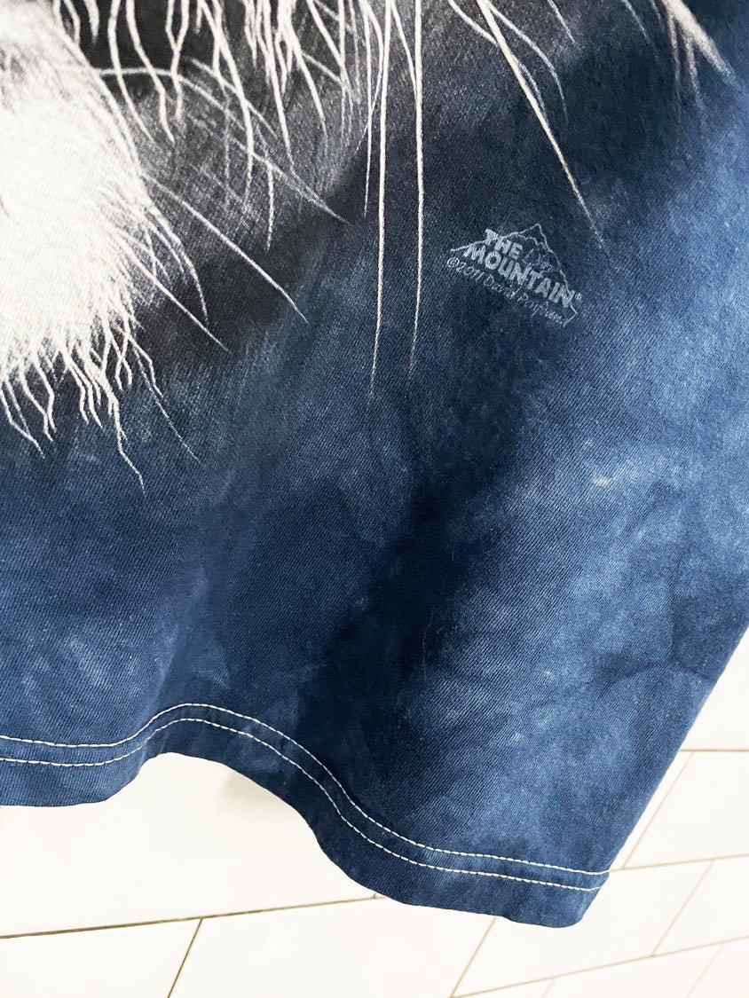 vintage 90s the mountain white tiger tie dye tee | jerzees - good market thrift store