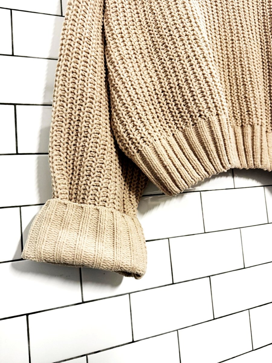 easel LA oversized chenille chunky knit sweater - good market thrift store