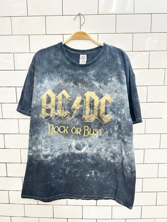 acdc rock or bust 2015 world tour tie dye tee
