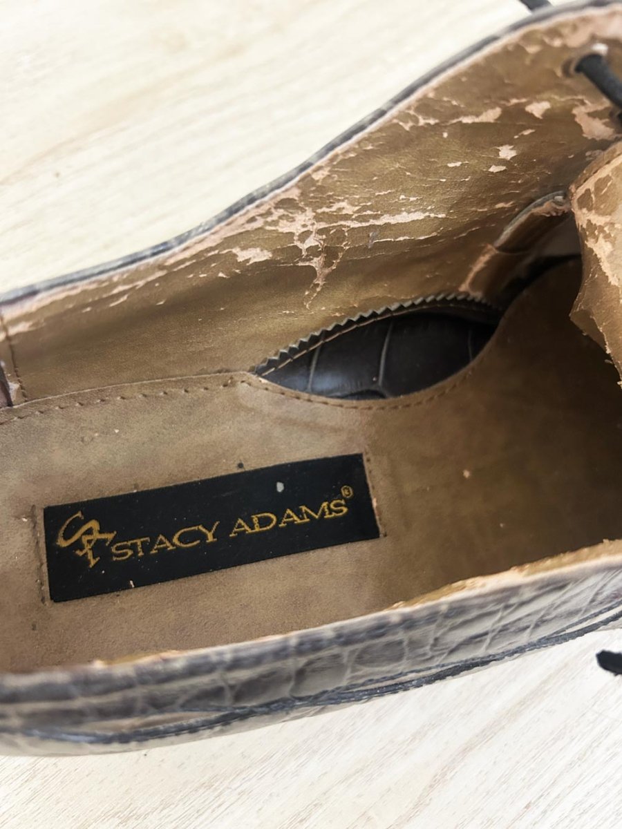 vintage 90s stacy adams crocodile leather dress shoes - good market thrift store