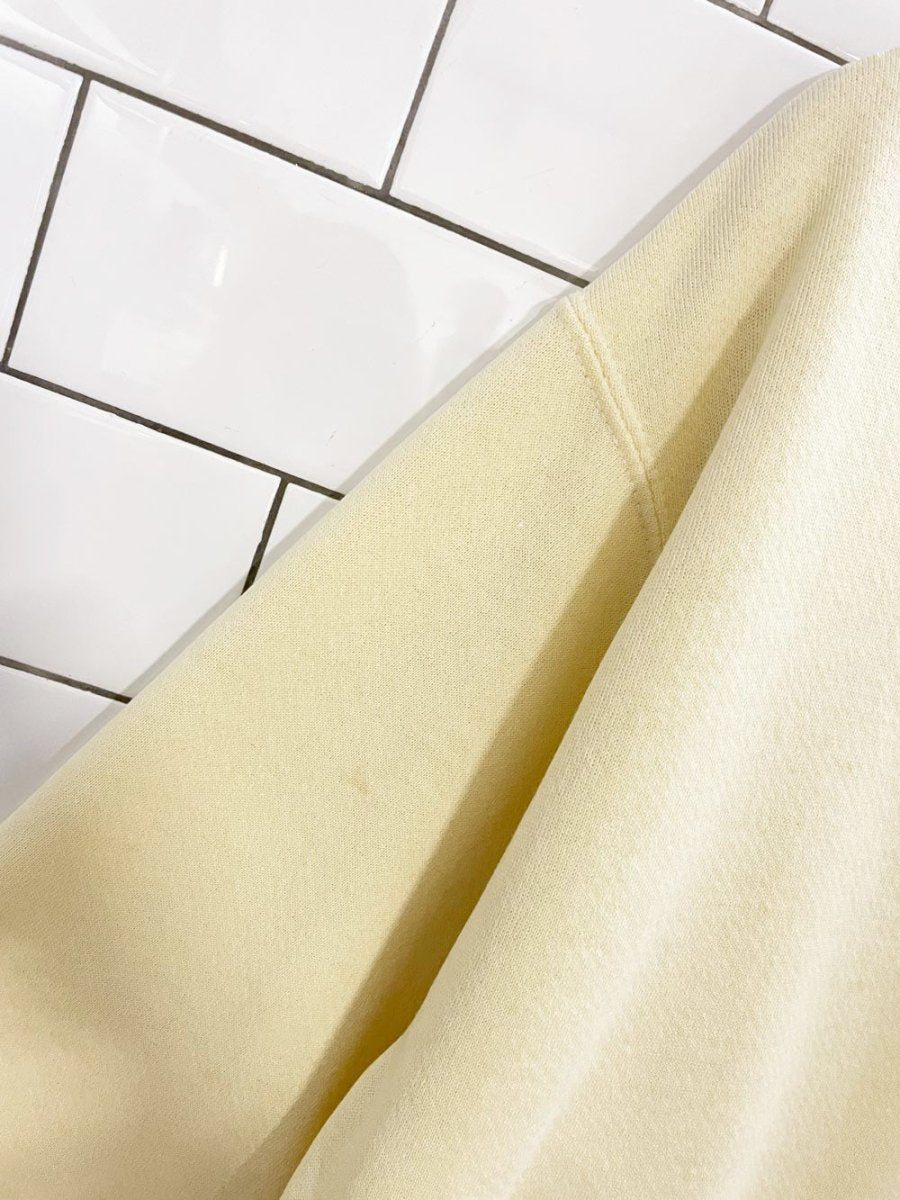 vintage 90s lee embroidered sunflower minimal crew - good market thrift store