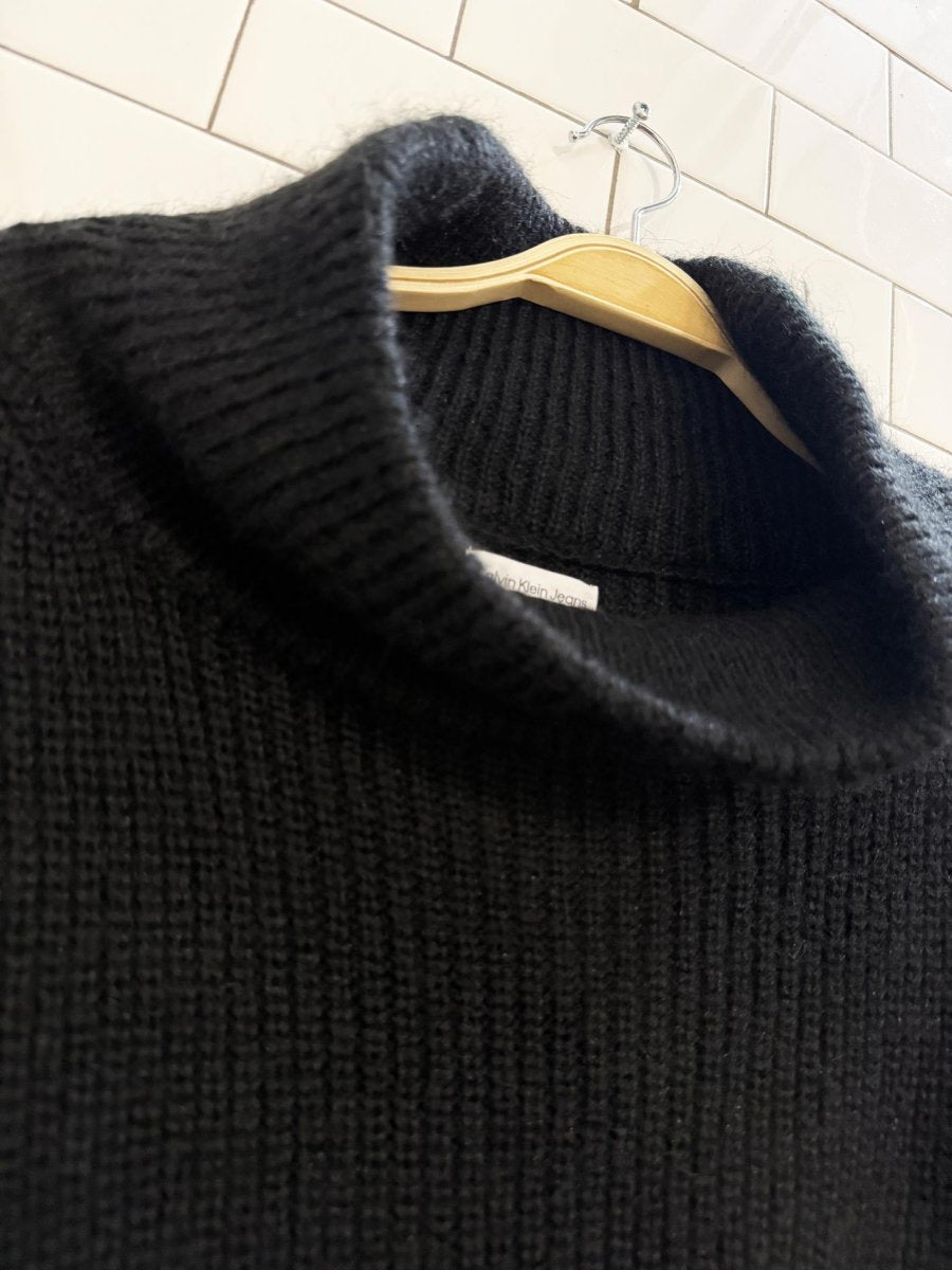 calvin klein oversized mock neck knit sweater - good market thrift store