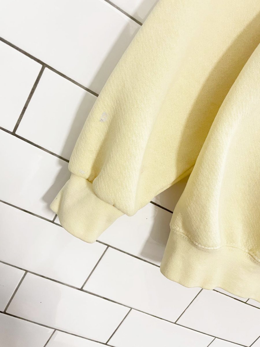 vintage 90s lee embroidered sunflower minimal crew - good market thrift store