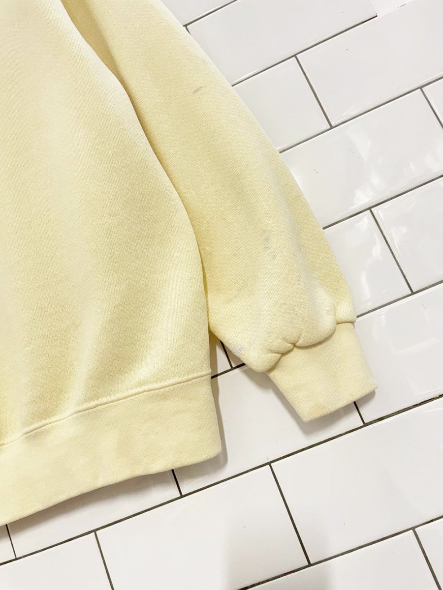 vintage 90s lee embroidered sunflower minimal crew - good market thrift store