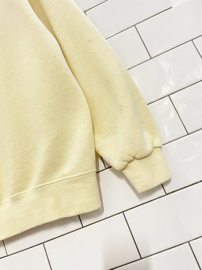 vintage 90s lee embroidered sunflower minimal crew - good market thrift store