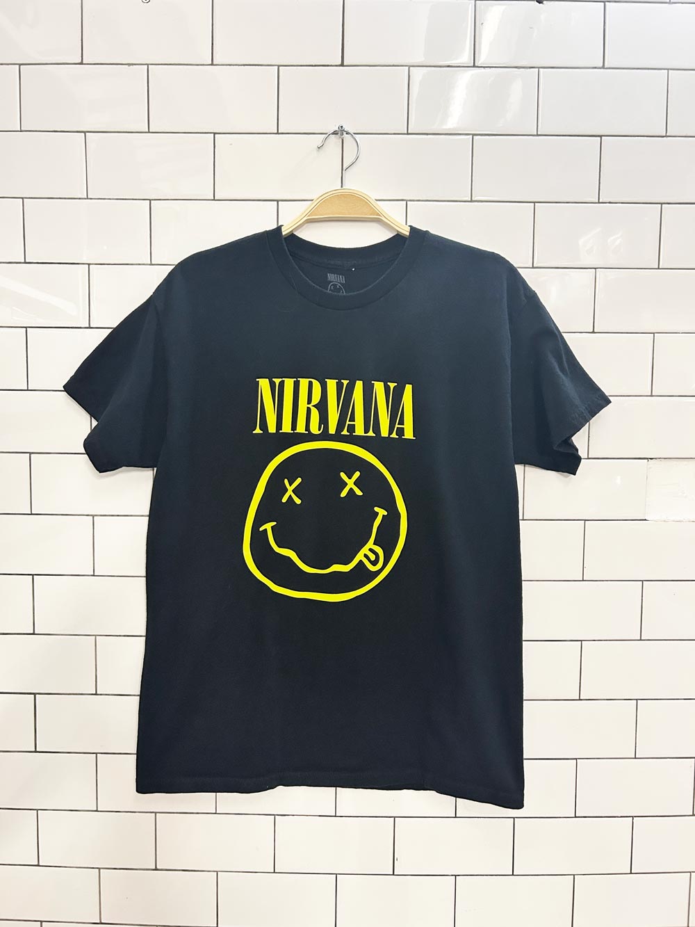 nirvana smiley double sided graphic tee