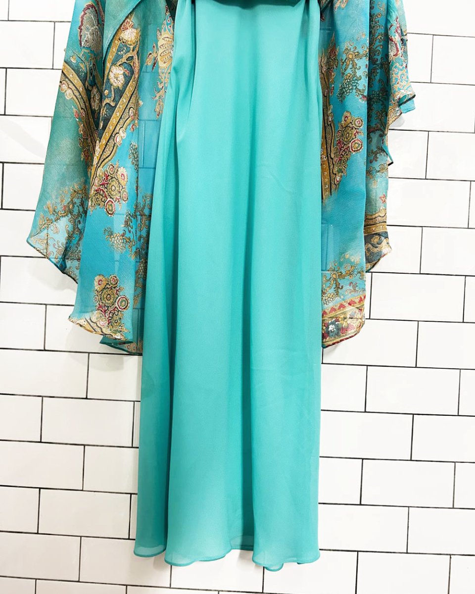 vintage 00s jones new york 100% silk chiffon midi dress - good market thrift store