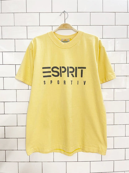 vintage 80s esprit sportiv big logo tee | troops - good market thrift store