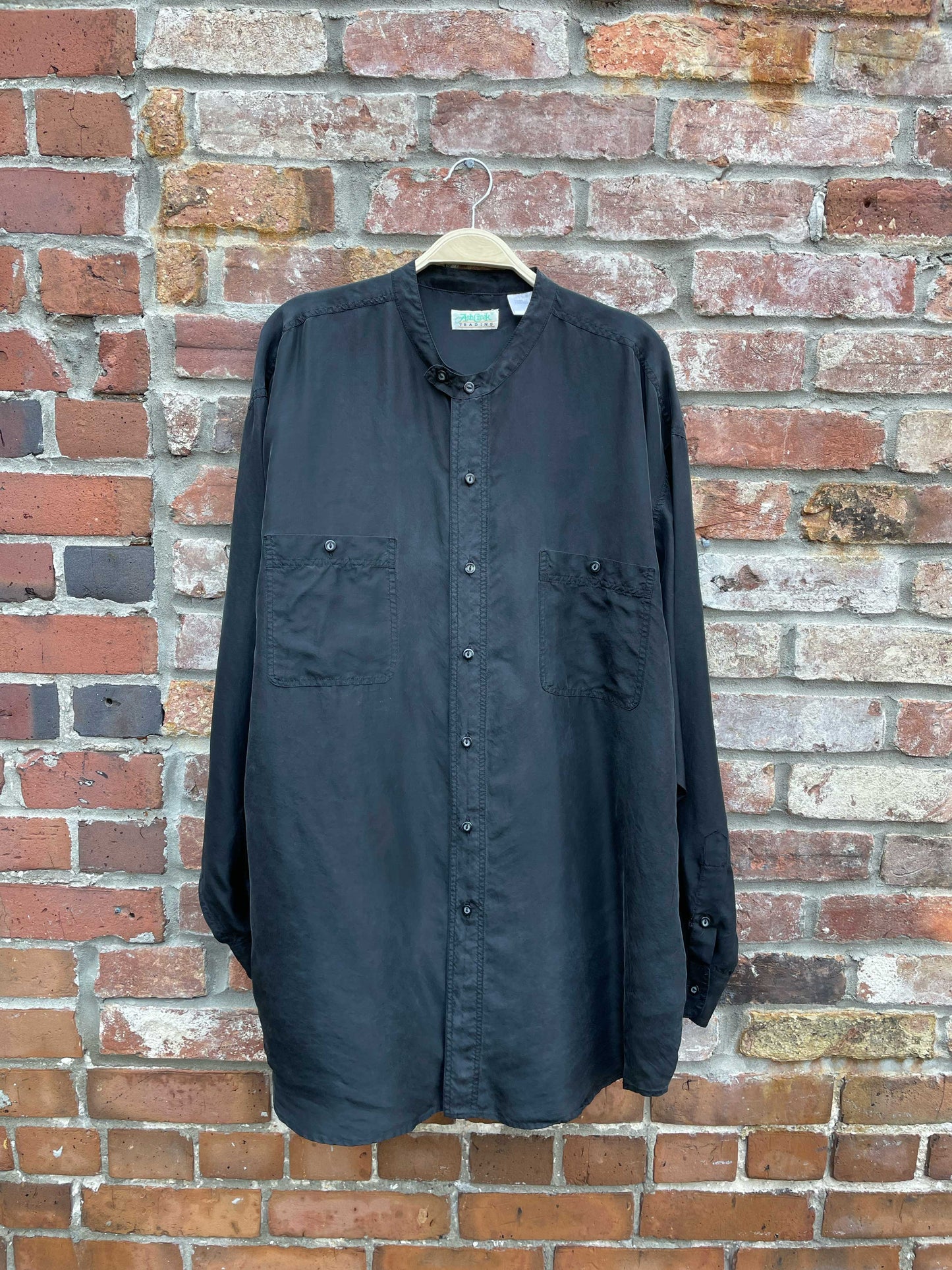 vintage ash creek trading 100% silk shirt