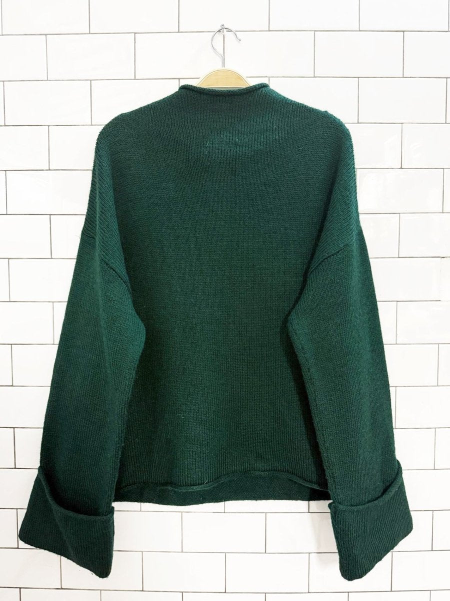 by anthropologie mock neck wide sleeve knit sweater - good market thrift store