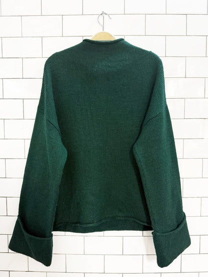 by anthropologie mock neck wide sleeve knit sweater - good market thrift store