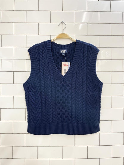 lands end cable knit sweater vest - good market thrift store