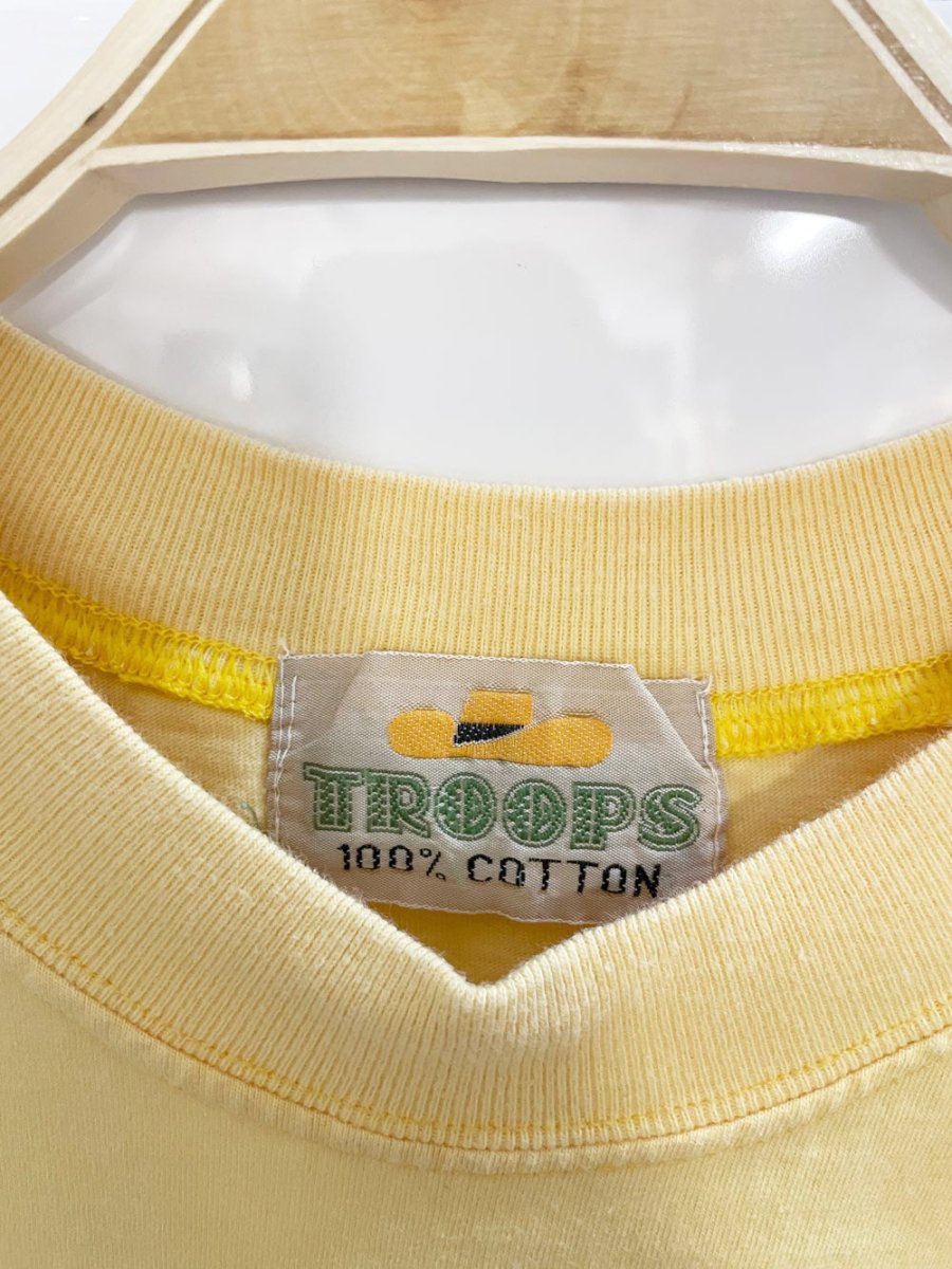 vintage 80s esprit sportiv big logo tee | troops - good market thrift store