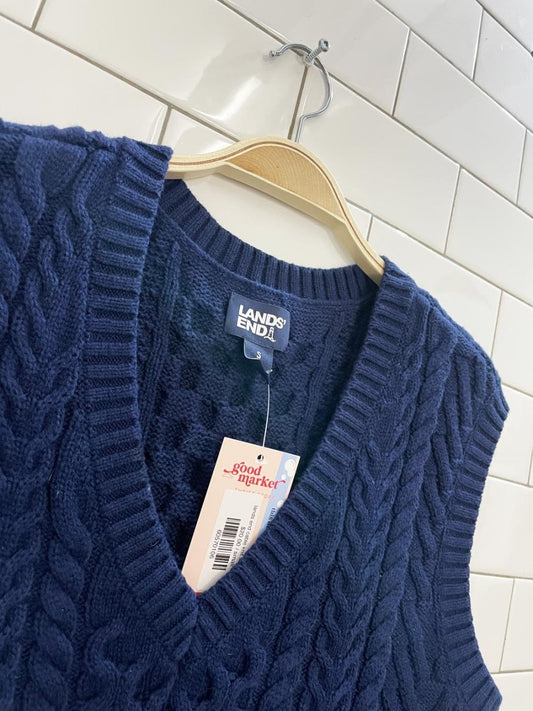 lands end cable knit sweater vest - good market thrift store
