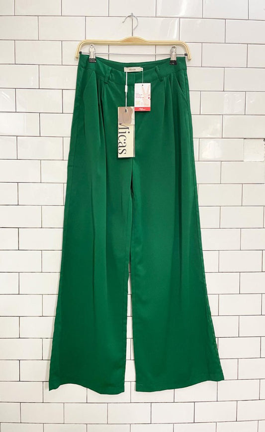 nwt micas high rise pleated wide leg trouser - good market thrift store