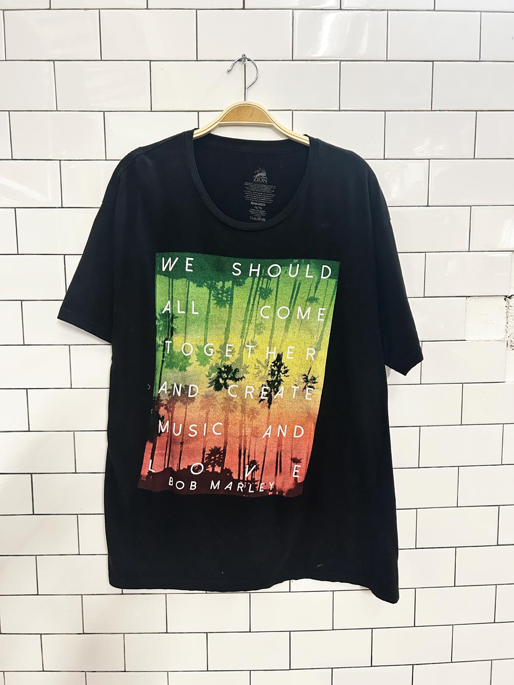zion bob marley quote graphic tee