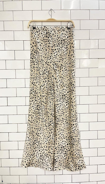 micas animal print satin wide leg pants - good market thrift store