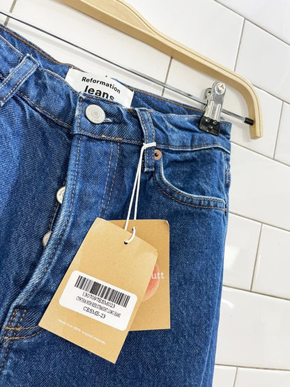 nwt reformation cynthia high rise straight jeans | long - good market thrift store