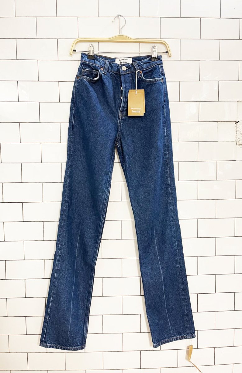 nwt reformation cynthia high rise straight jeans | long - good market thrift store