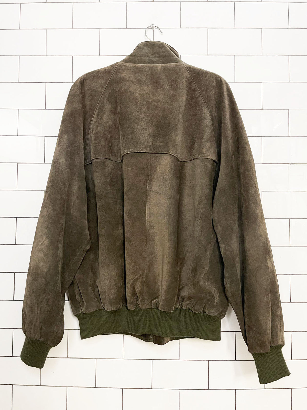 pendleton soft suede relaxed bomber jacket | leather