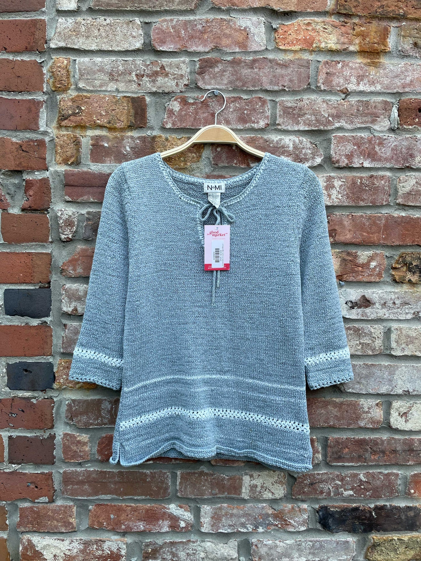 vintage 00s nomi tie neck knit top