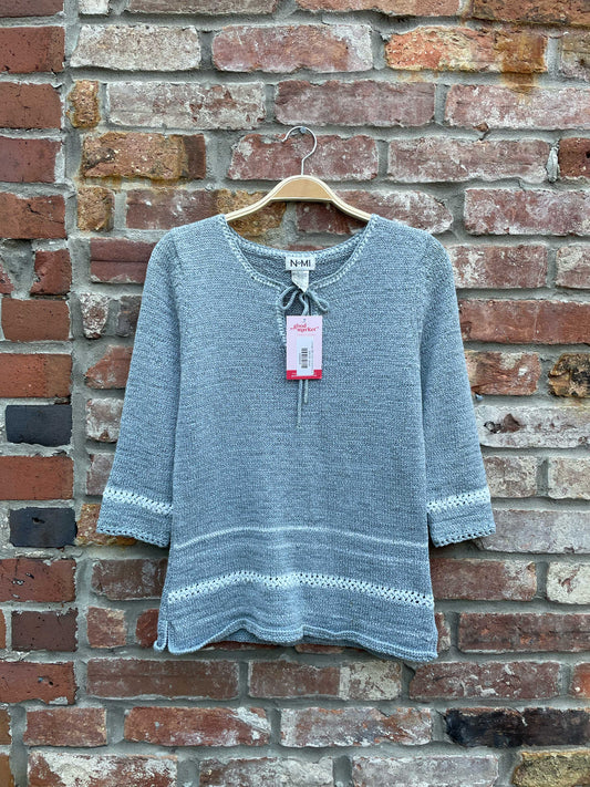 vintage 00s nomi tie neck knit top