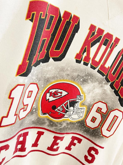 tru kolors x kansas city chiefs arch oversized boxy sweatshirt - good market thrift store