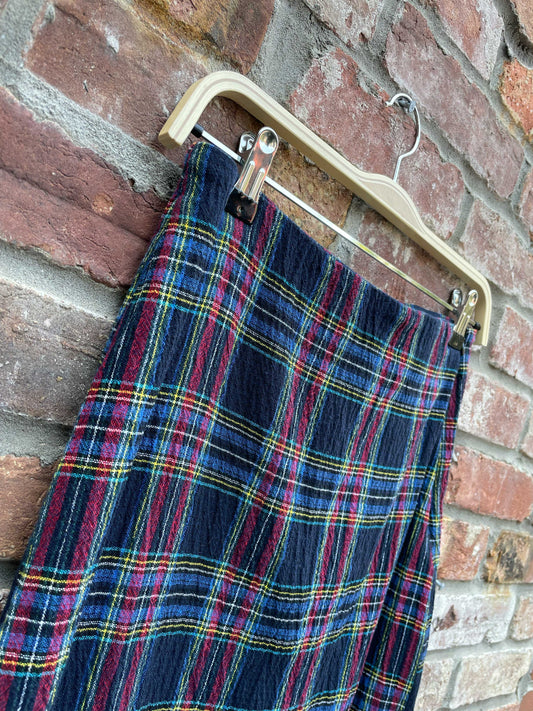 zara plaid maxi skirt