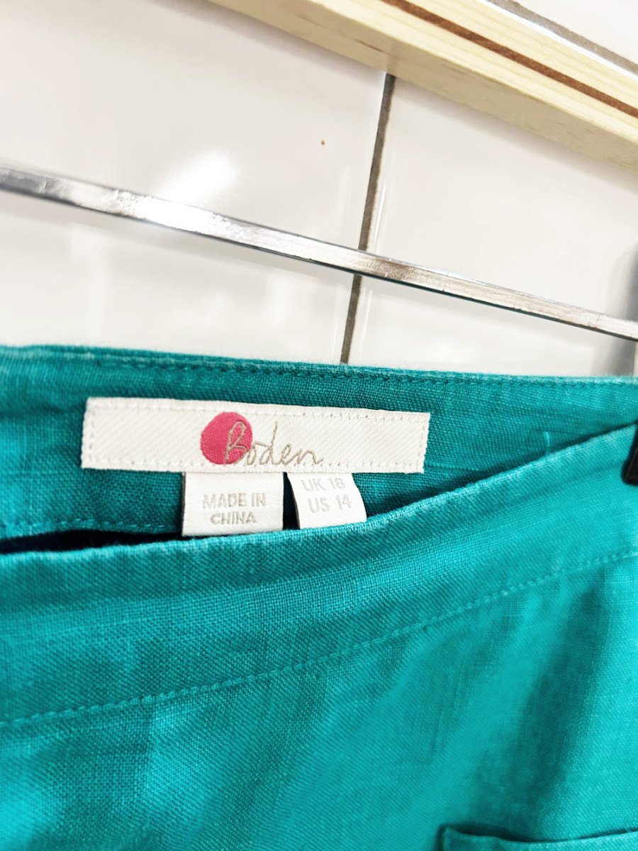 boden zoe 100% linen pleated shorts | anthropologie - good market thrift store