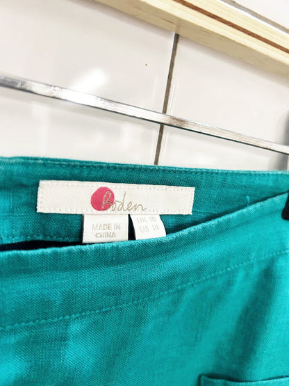 boden zoe 100% linen pleated shorts | anthropologie - good market thrift store