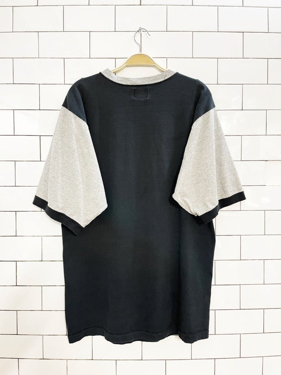 vintage 90s iowa hawkeyes two tone ringer tee | made in USA - good market thrift store