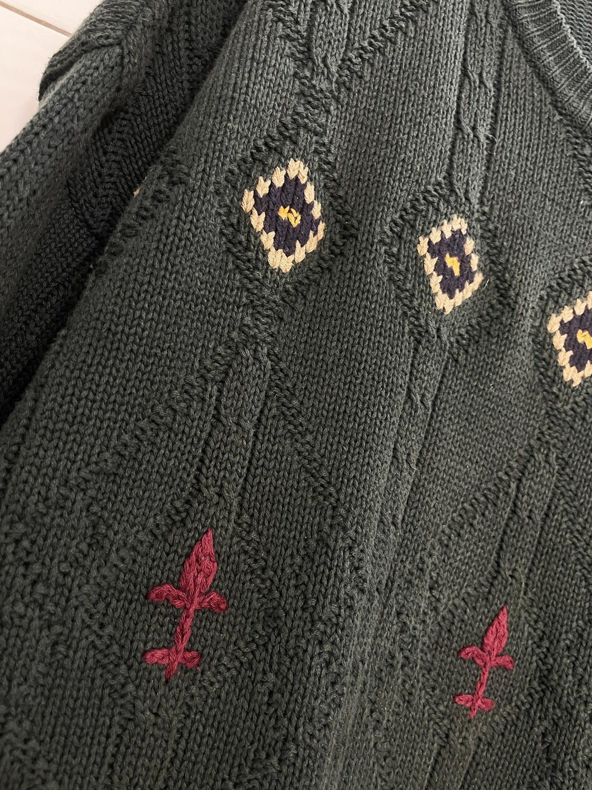 vintage claiborne argyle soft knit dad sweater | liz
