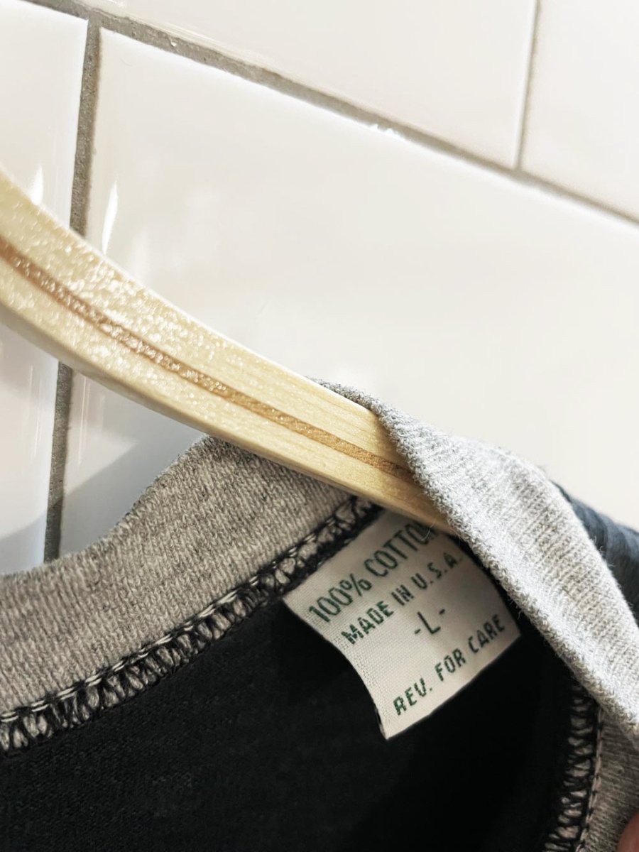 vintage 90s iowa hawkeyes two tone ringer tee | made in USA - good market thrift store