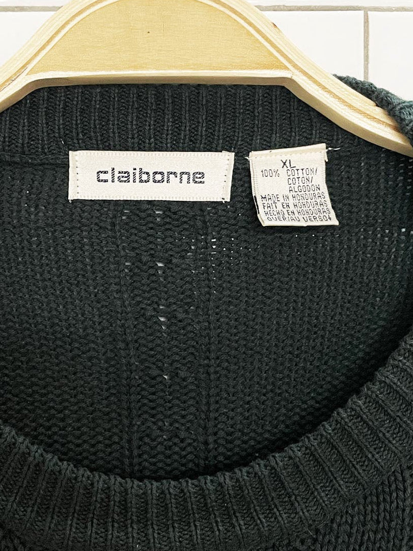 vintage claiborne argyle soft knit dad sweater | liz