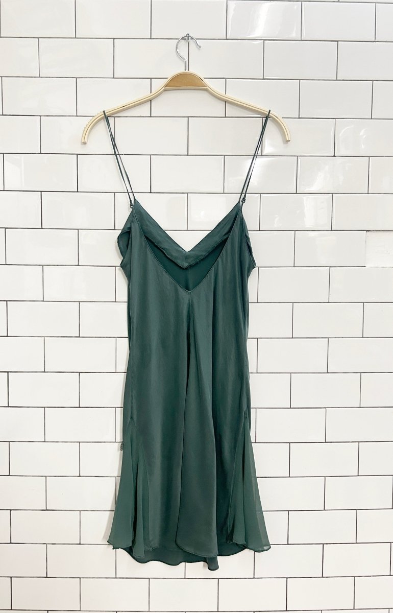 la senza 100% silk lingerie chiffon pleat slip dress - good market thrift store