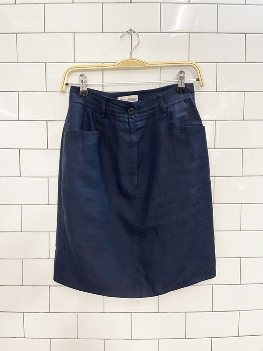 vintage nino danieli 100% flax mini skirt | made in Italy - good market thrift store