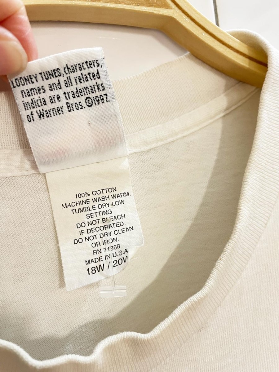 vintage 90s looney tunes get a grip graphic tee - good market thrift store