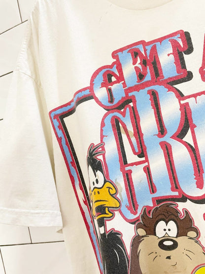 vintage 90s looney tunes get a grip graphic tee - good market thrift store